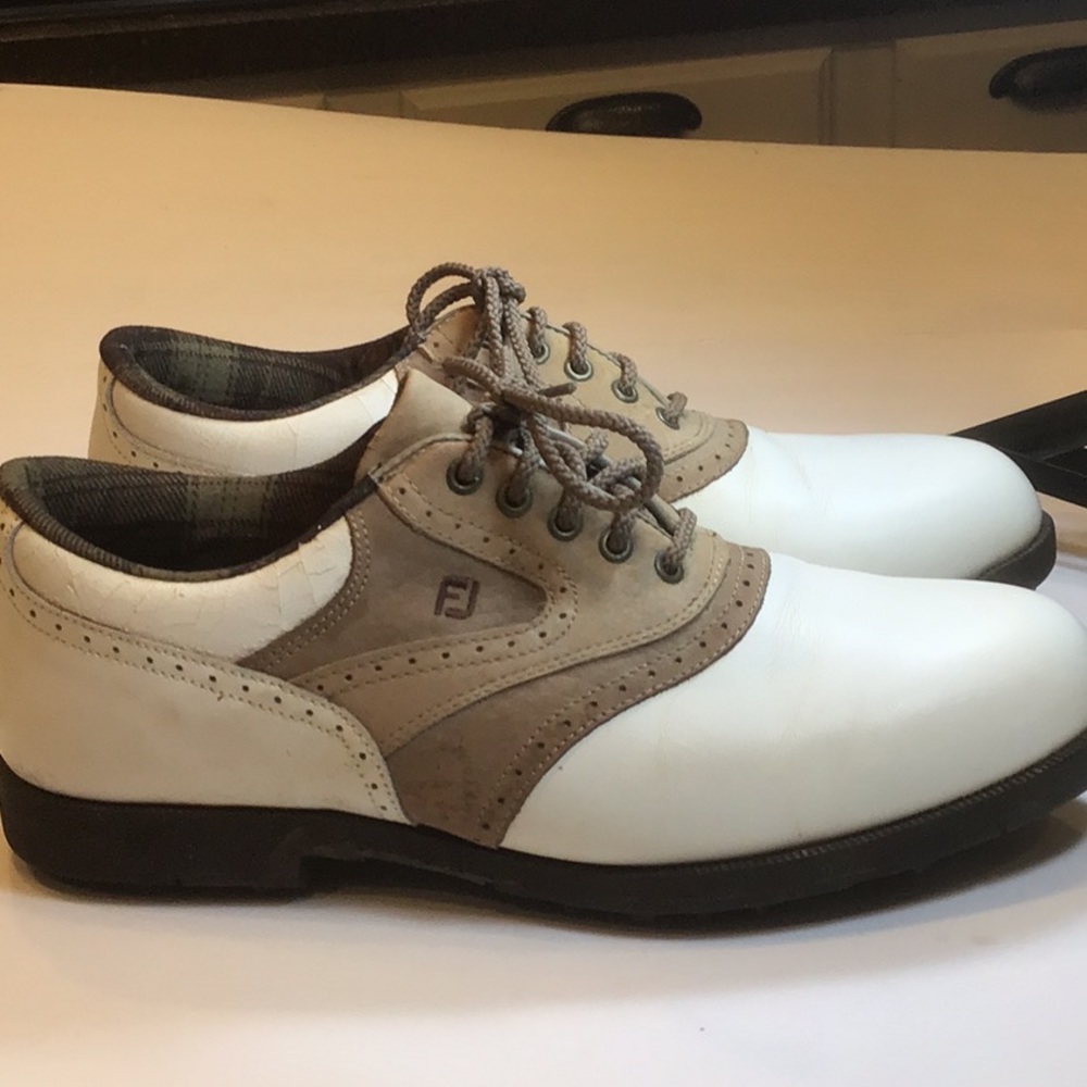 FootJoy White and Tan Women's Athletic Golf Shoes